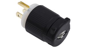 Mains Plug, US Type B Plug, Polyamide (PA), Black, 125V